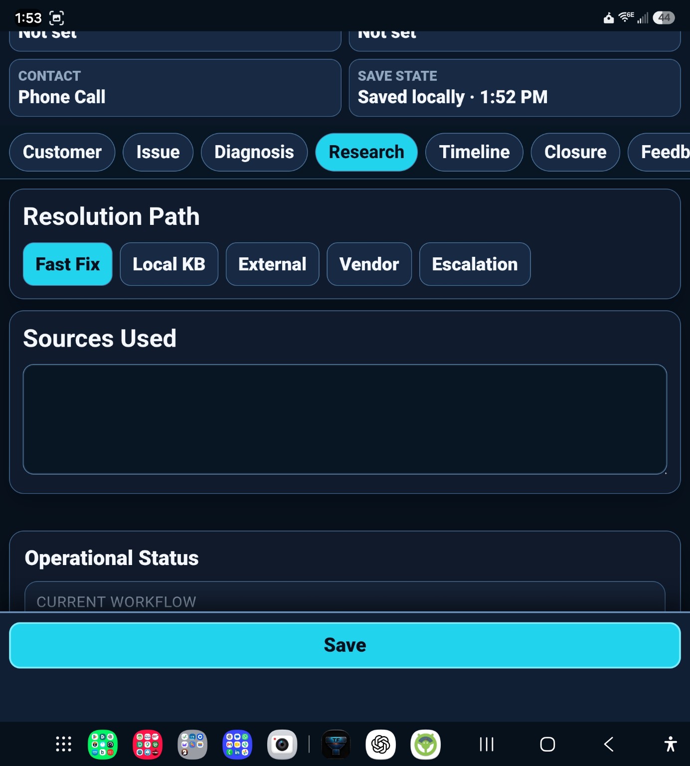 TicketForge research and resolution path